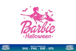 the witch barbie halloween svg
