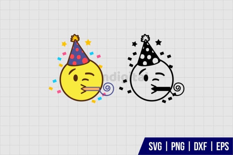 Birthday Emoji SVG Clipart - Gravectory