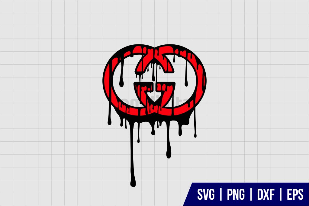 Gucci Logo Drip SVG - Gravectory