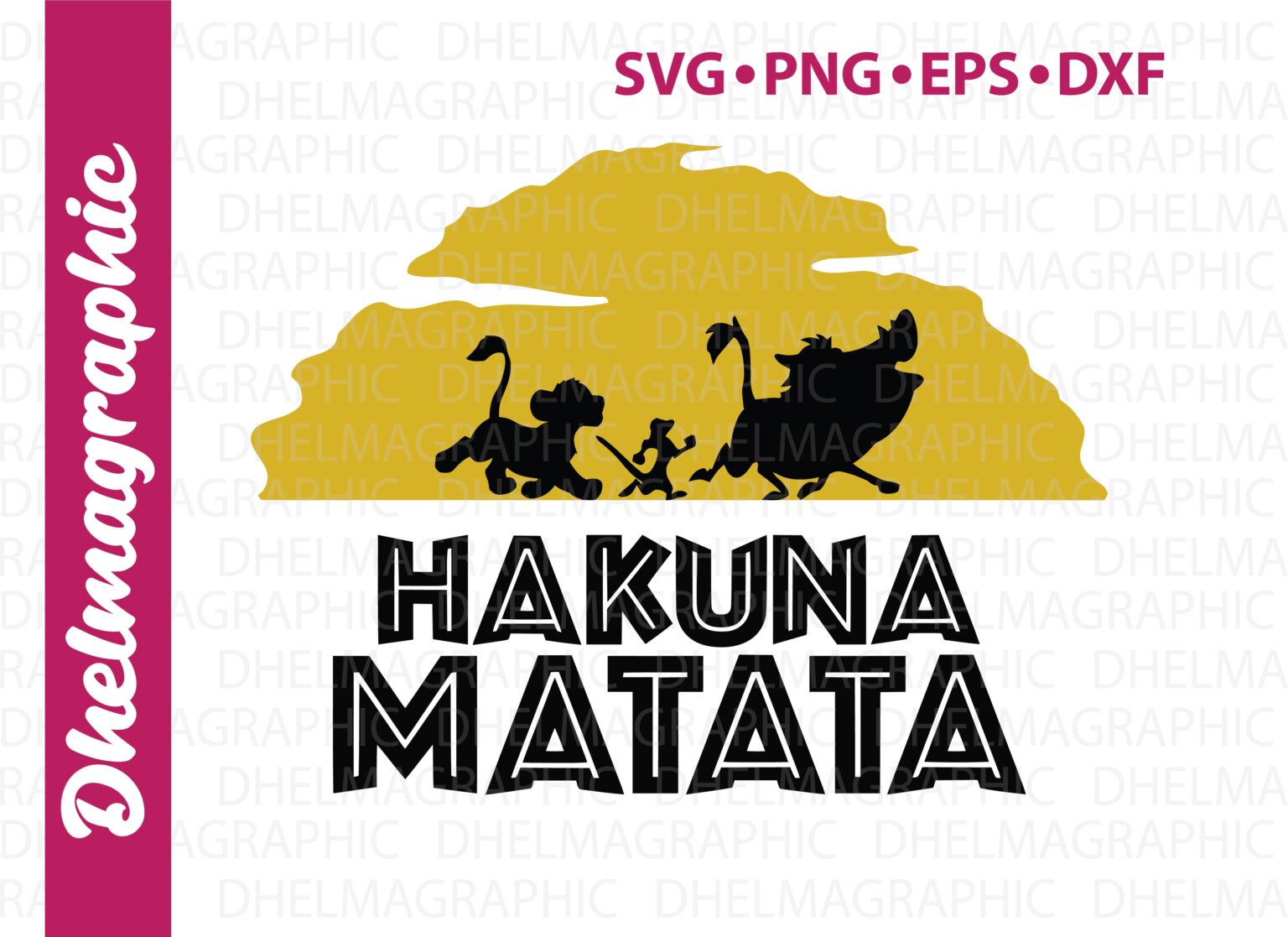 Hakuna Matata SVG, Lion King SVG, Hakuna Matata - Gravectory