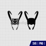 Loki Helmet Silhouette SVG