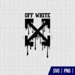 Off White Logo Drip SVG