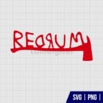 Redrum SVG The Shining SVG Stephen King SVG