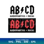 abcd kindergarten rocks svg