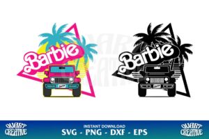 barbie jeep car svg