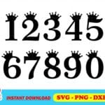 birthday numbers svg