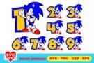 Sonic SVG Sonic Birthday Numbers SVG - Gravectory