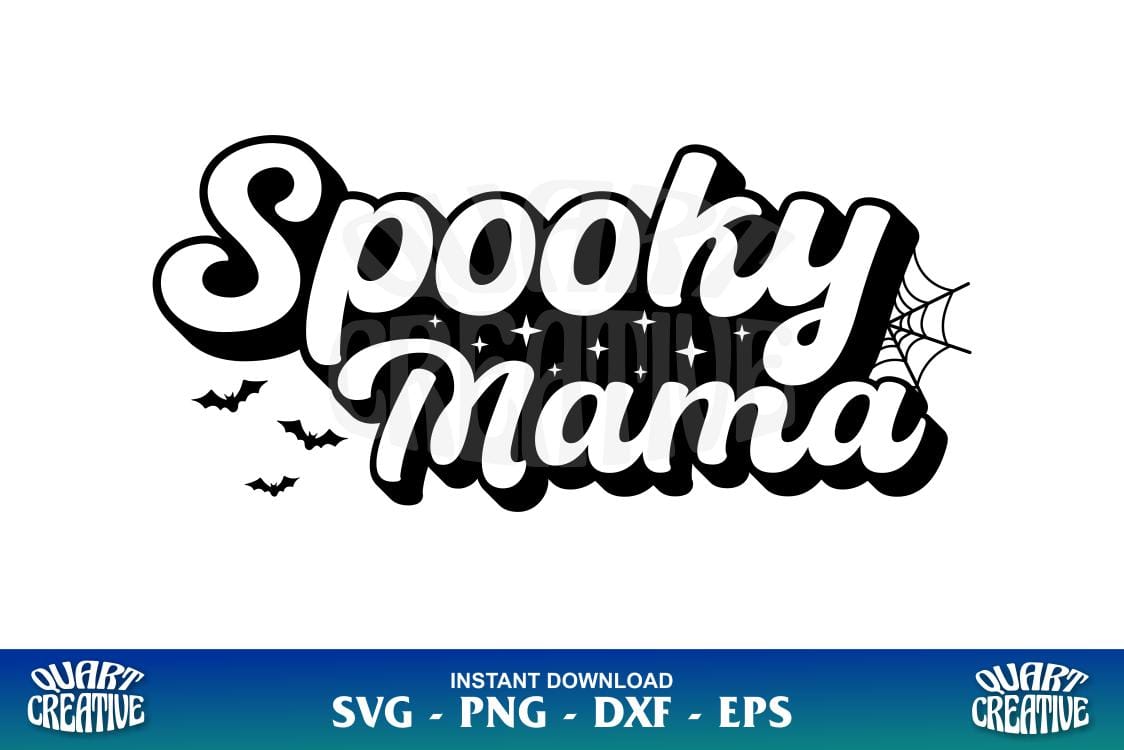 Spooky Mama SVG Halloween Mama SVG - Gravectory