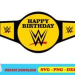 WWE Happy Birthday Belt SVG