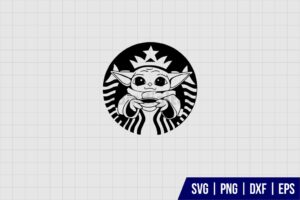 Baby Yoda Starbucks SVG
