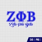 Greek Letter Zeta Phi Beta SVG