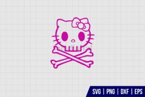 Hello Kitty Skull SVG
