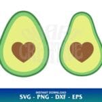 Avocado Heart SVG