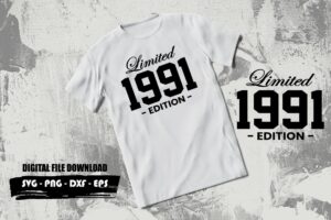 limited edition 1991 SVG tshirt design