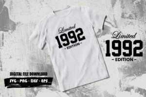 limited edition 1992 SVG tshirt design