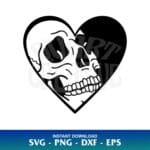 Skull Heart SVG