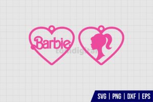 Barbie Earrings SVG Cut File