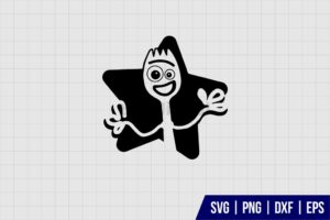 Forky Star SVG Toy Story Outline