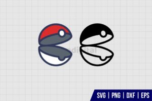 Open Pokeball SVG