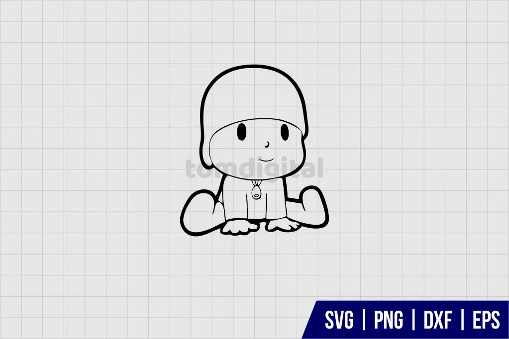 Pocoyo Outline SVG