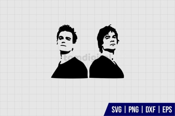 The Salvatore Brothers Vampire Diaries SVG - Gravectory