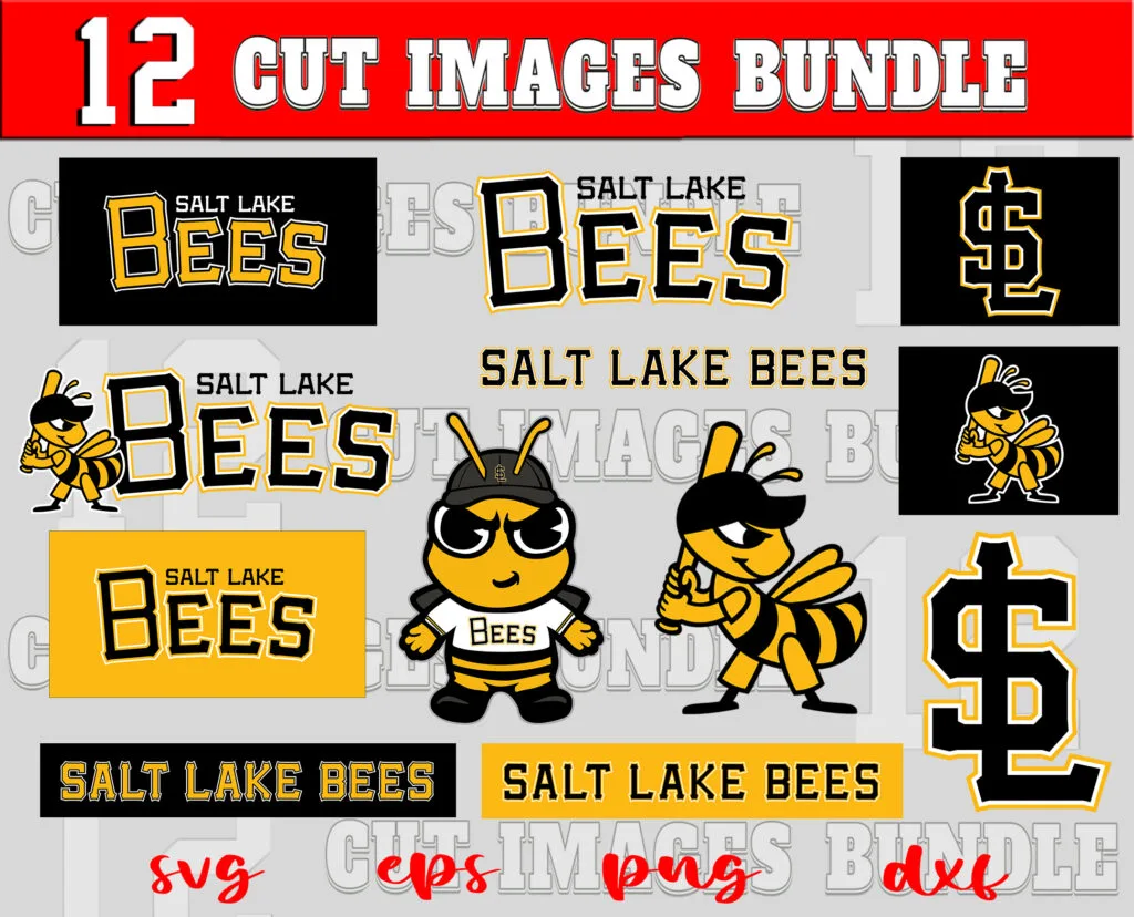 banner 12 for Gravectory salt lake bees 12 Styles PCL Salt Lake Bees Svg, Salt Lake Bees Svg, Salt Lake Bees Vector Logo, Salt Lake Bees baseball Clipart, Salt Lake Bees png, Salt Lake Bees cricut files, baseball svg.