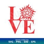 Love Supernatural SVG