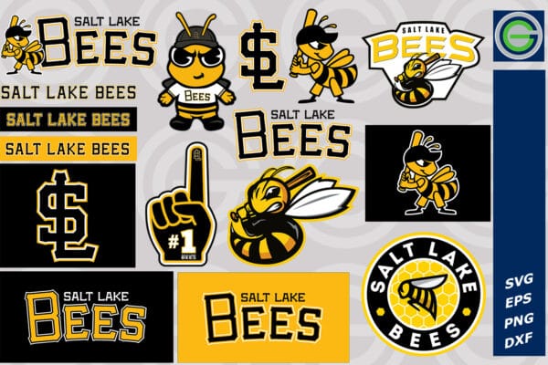 12 Styles PCL Salt Lake Bees Svg, Salt Lake Bees Svg, Salt Lake Bees ...