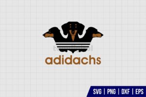 Adidas Parody Dachshund SVG