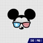 Cool Mickey Mouse American Flag Sunglasses SVG