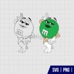 Green m&m Cut File M and M SVG