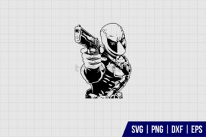 Gun Deadpool SVG