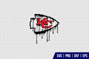 Kansas City Logo Drip Blood SVG