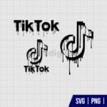 Tiktok Logo Blood Drip SVG