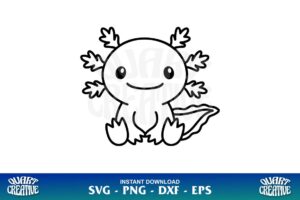 axolotl outline svg