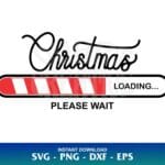 Christmas Loading Please Wait SVG
