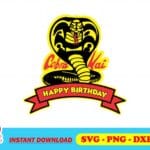 cobra kai happy birthday svg