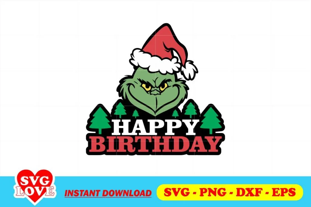 grinch birthday cake topper svg Grinch Birthday Cake Topper SVG