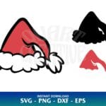 grinch santa hat svg layered
