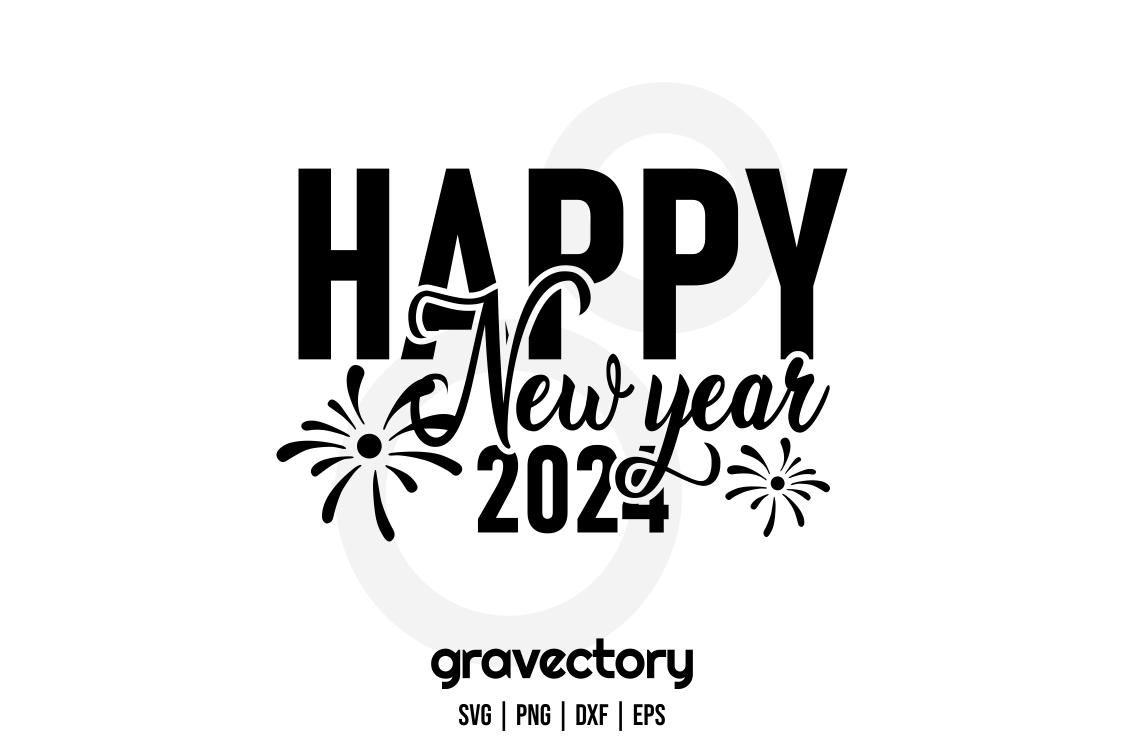 Happy New Year 2024 SVG Free Gravectory