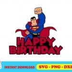 Superman Happy Birthday SVG