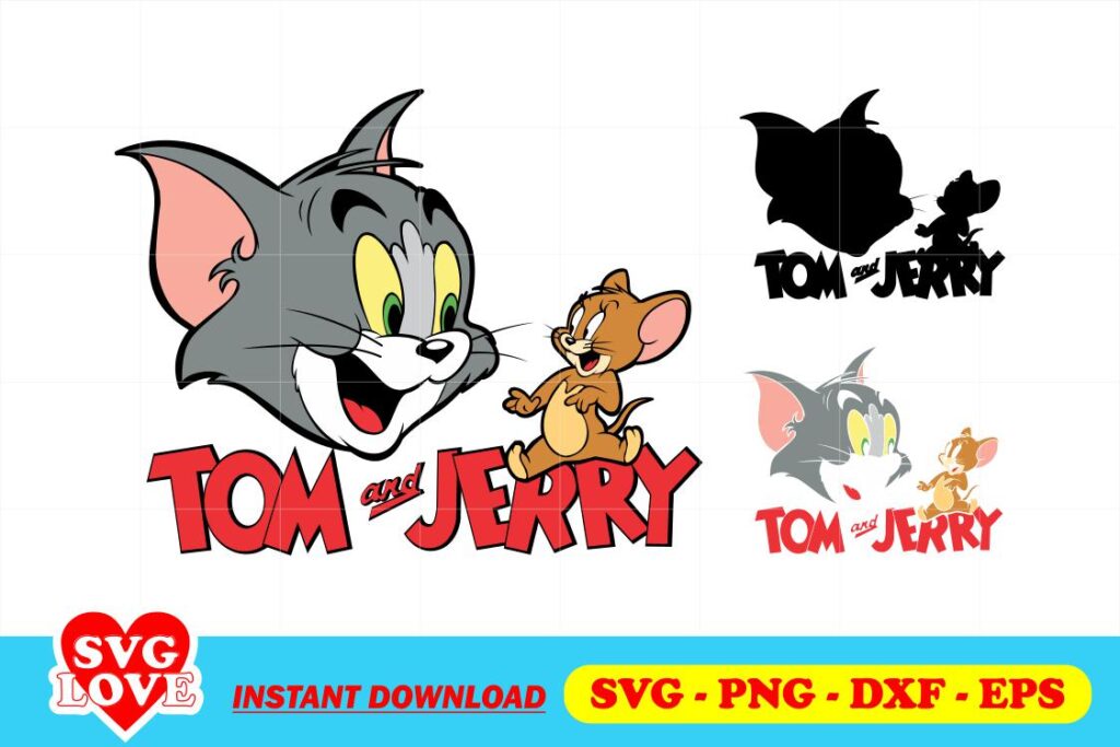 tom and jerry logo svg layered
