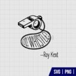 Distressed Oi Whistle Roy Kent SVG
