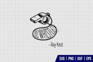 Distressed Oi Whistle Roy Kent SVG