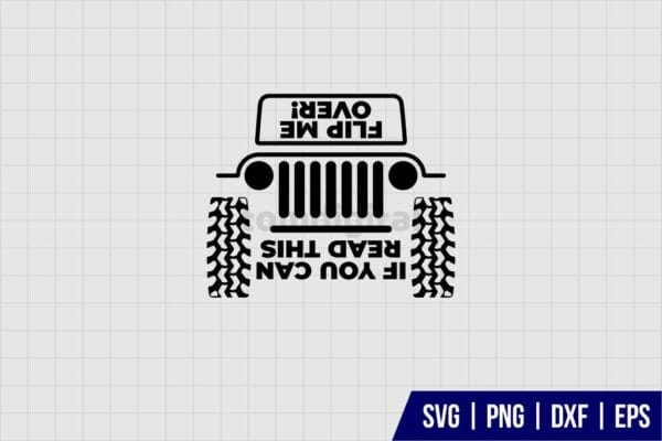 Jeep If You Can Read This Flip Me Over SVG - Gravectory