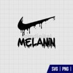 Melanin Nike Dripping Logo SVG