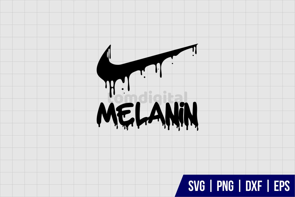 Melanin Nike Dripping Logo SVG