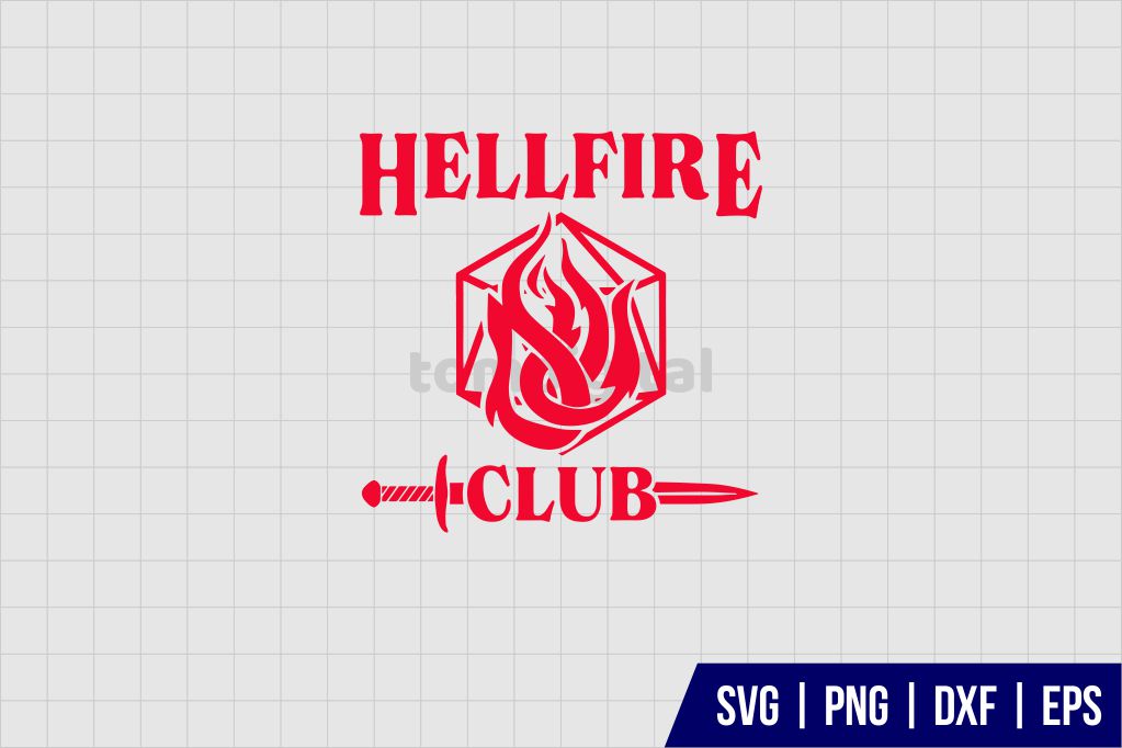Sword Stranger Things Hellfire Club SVG