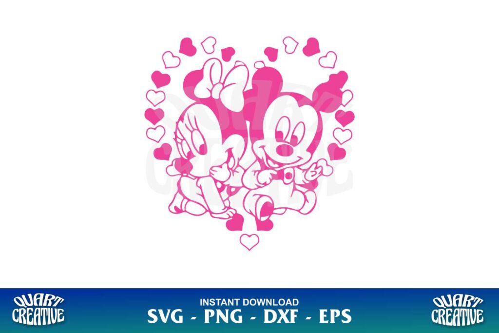 disney mickey minnie valentine svg Disney Mickey Minnie Valentine SVG