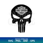 harley davidson punisher skull svg
